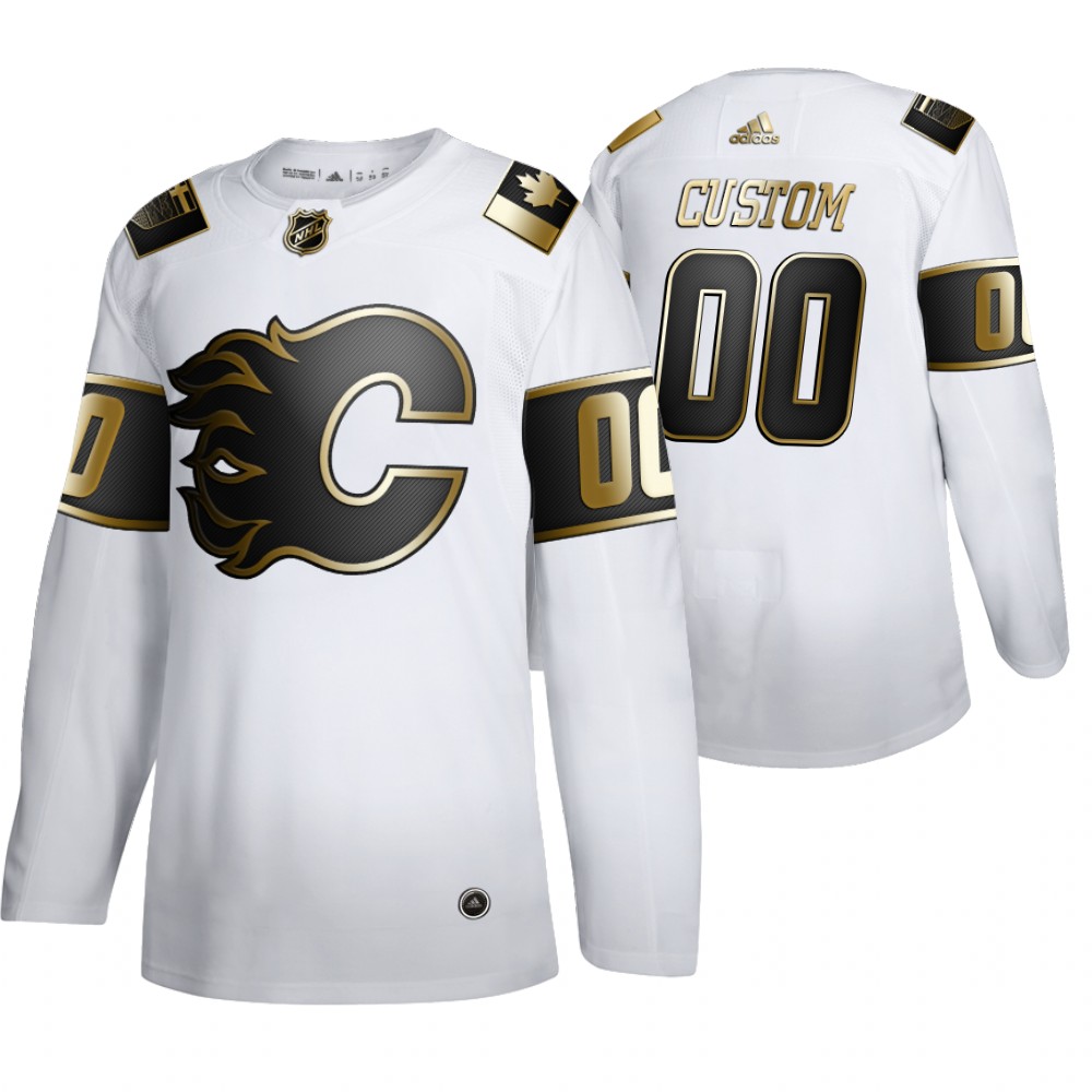 NHL Flames Custom Men's Limited 2019-20 Golden Edition Jersey