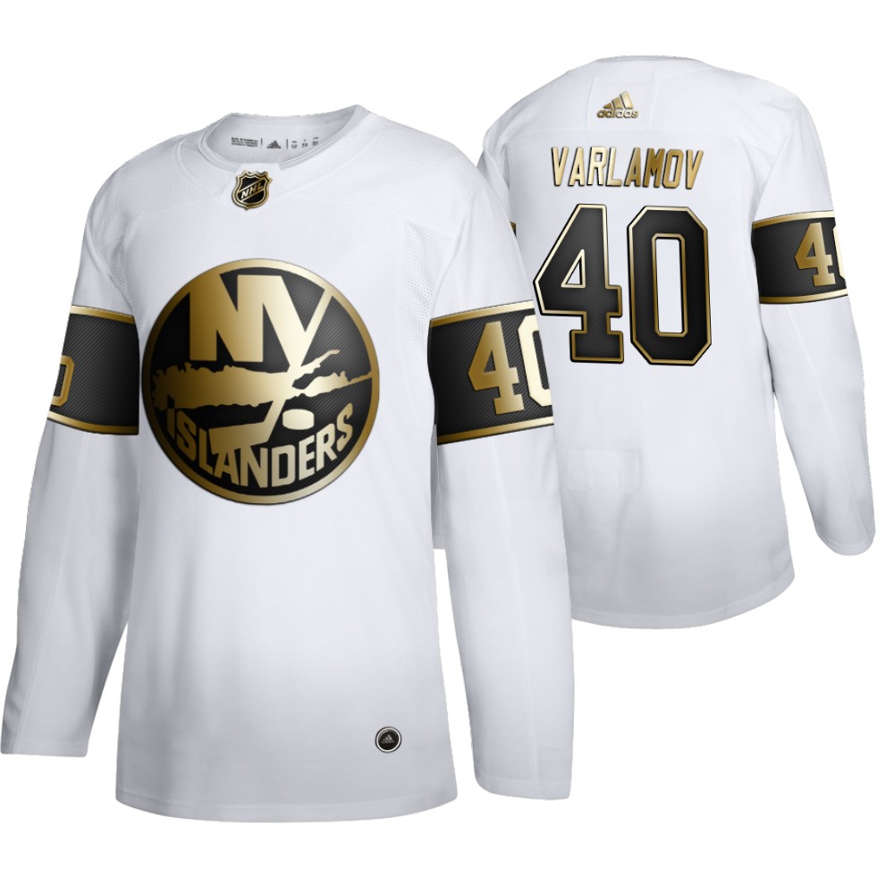 NHL Islanders Semyon Varlamov Men's Limited 2019-20 Golden Edition Jersey