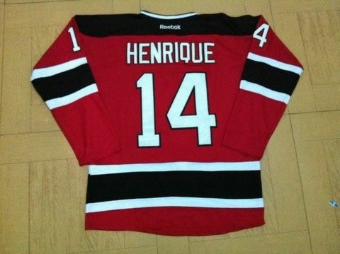 NHL Jerseys New Jerseys Devils 14 HENRIQUE jersey red black