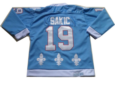 NHL Jerseys Quebec Nordiques #19 Sakic Lt.Blue Jerseys(CCM)