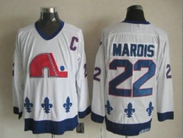 NHL Jerseys Quebec Nordiques #22 marois white(patch C)