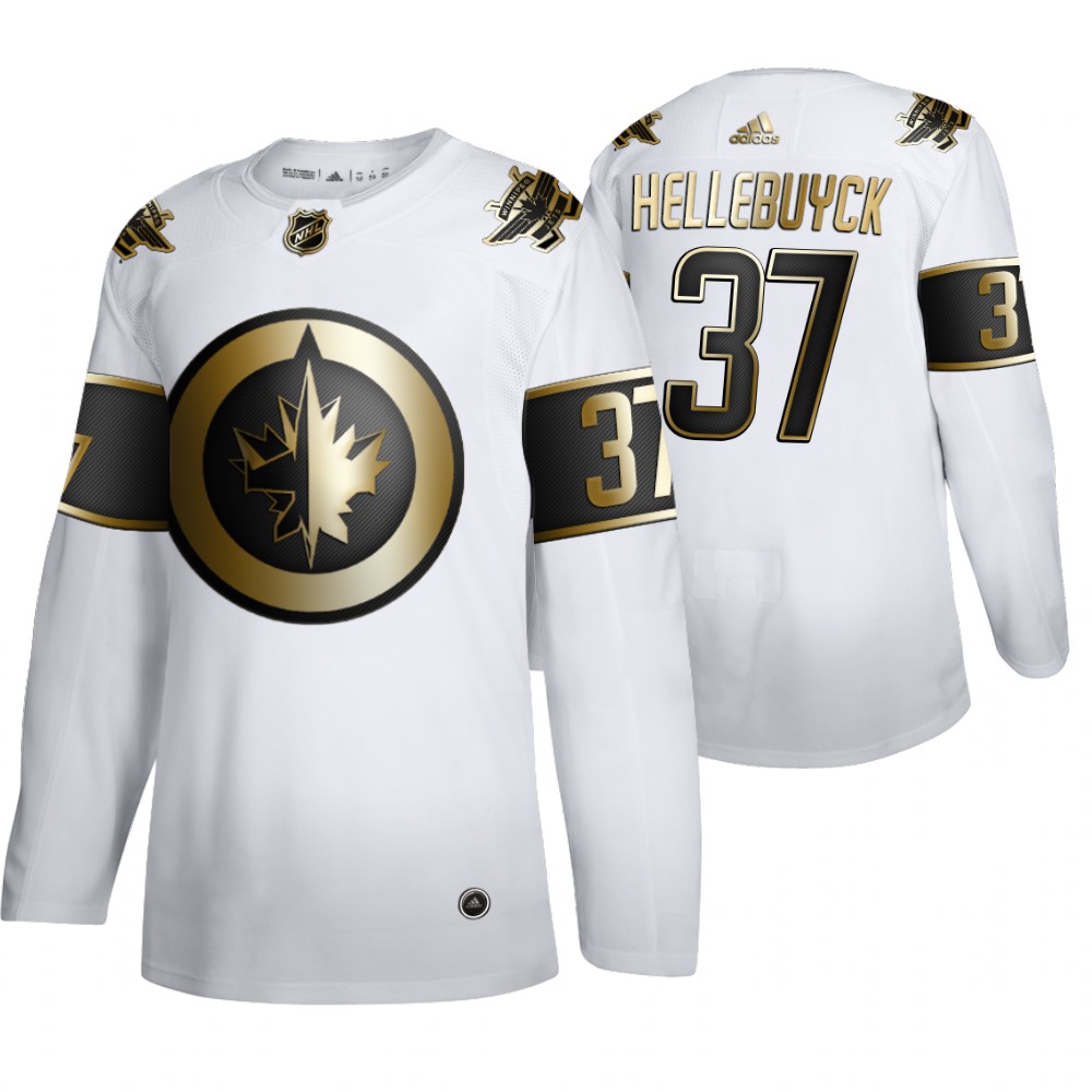 NHL Jets Connor Hellebuyck Men's Limited 2019-20 Golden Edition Jersey