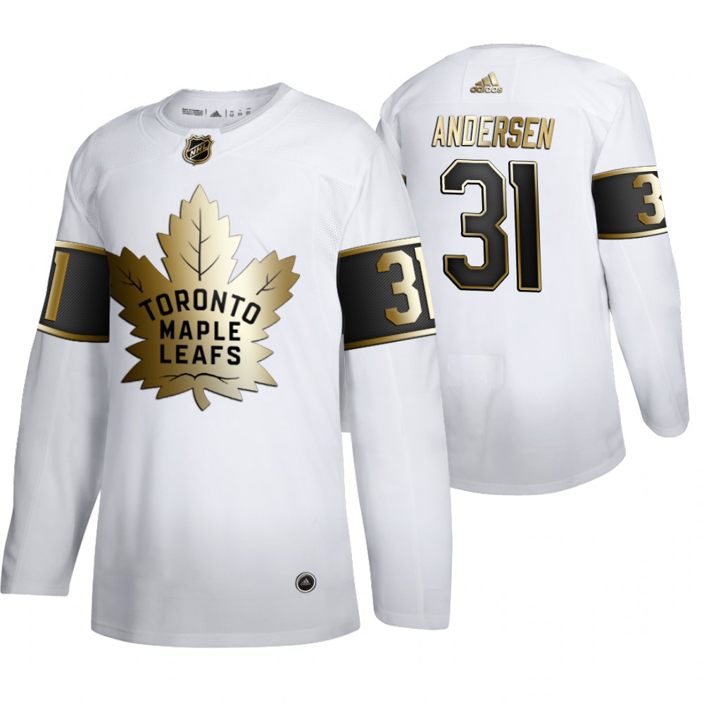 NHL Maple Leafs Frederik Andersen Men's Limited 2019-20 Golden Edition Jersey