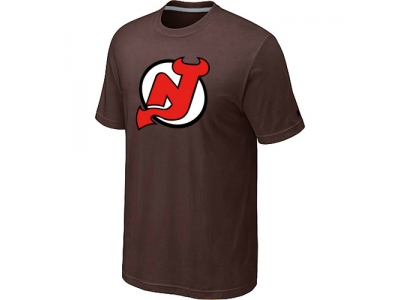 NHL New Jersey Devils Big & Tall Logo Brown T-Shirt