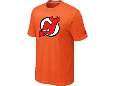 NHL New Jersey Devils Big & Tall Logo Orange T-Shirt