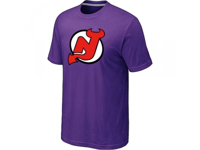 NHL New Jersey Devils Big & Tall Logo Purple T-Shirt