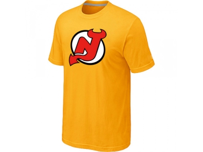 NHL New Jersey Devils Big & Tall Logo Yellow T-Shirt