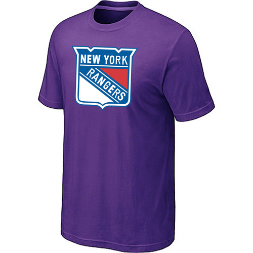 NHL New York Rangers Big & Tall Logo Purple T-Shirt