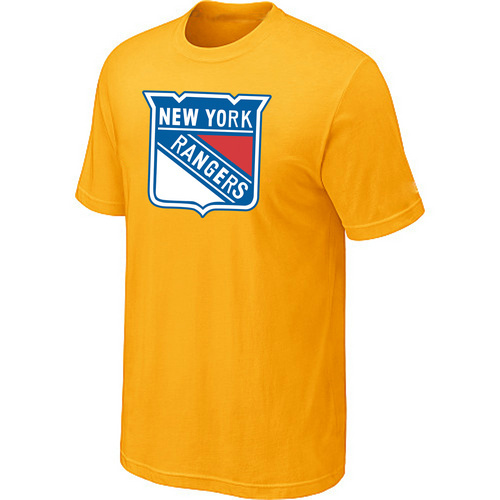 NHL New York Rangers Big & Tall Logo Yellow T-Shirt