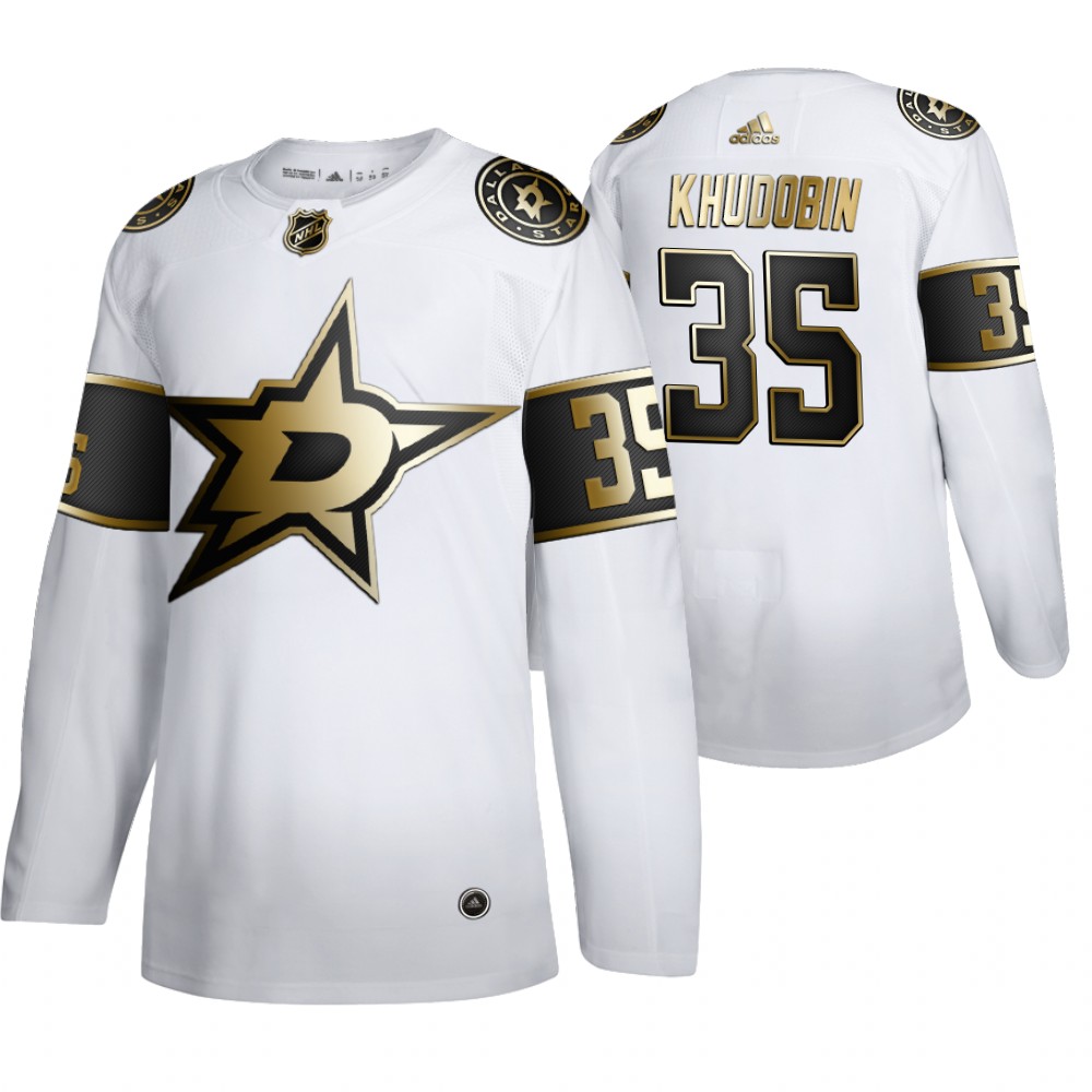 NHL Stars Anton Khudobin Men's Limited 2019-20 Golden Edition Jersey