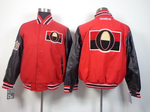 NHL Team Jacket Ottawa Senators Blank Red Wool Fabric Stitched