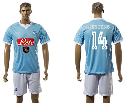Naples #14 Mertens Blue Home Soccer Club Jersey