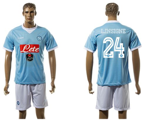 Naples #24 L.Insigne Blue Home Soccer Club Jersey