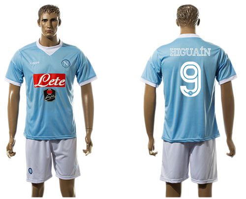Naples #9 Higuain Blue Home Soccer Club Jersey