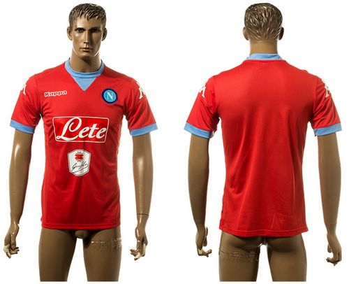 Naples Blank Red Away Soccer Club Jersey