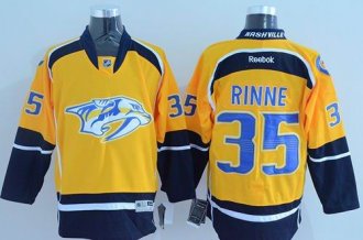 Nashville Predators #35 Pekka Rinne Yellow Home Stitched NHL Jersey