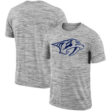 Nashville Predators 2018 Heathered Black Sideline Legend Velocity Travel Performance T-Shirt