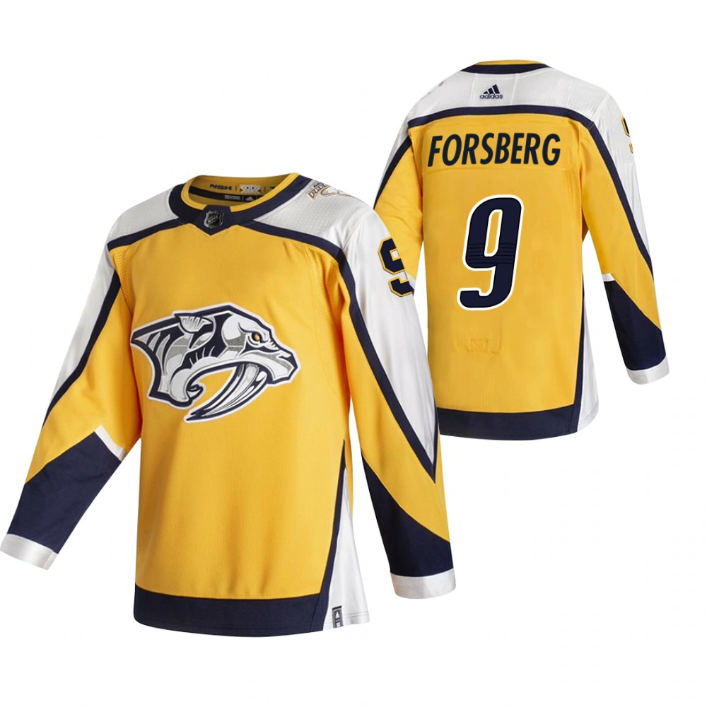 Nashville Predators 2021 Reverse Retro Filip Forsberg Gold Jersey Special Edition Authentic
