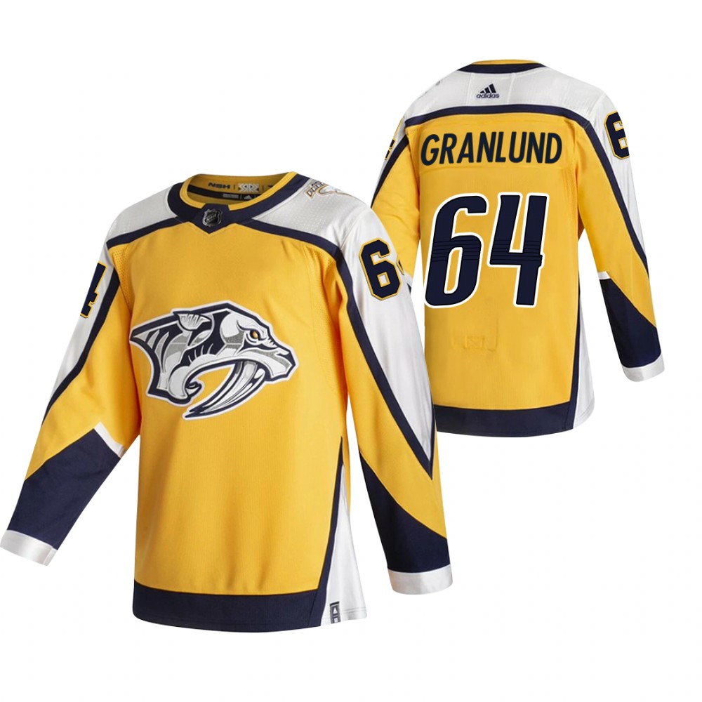 Nashville Predators 2021 Reverse Retro Mikael Granlund Gold Jersey Special Edition Authentic