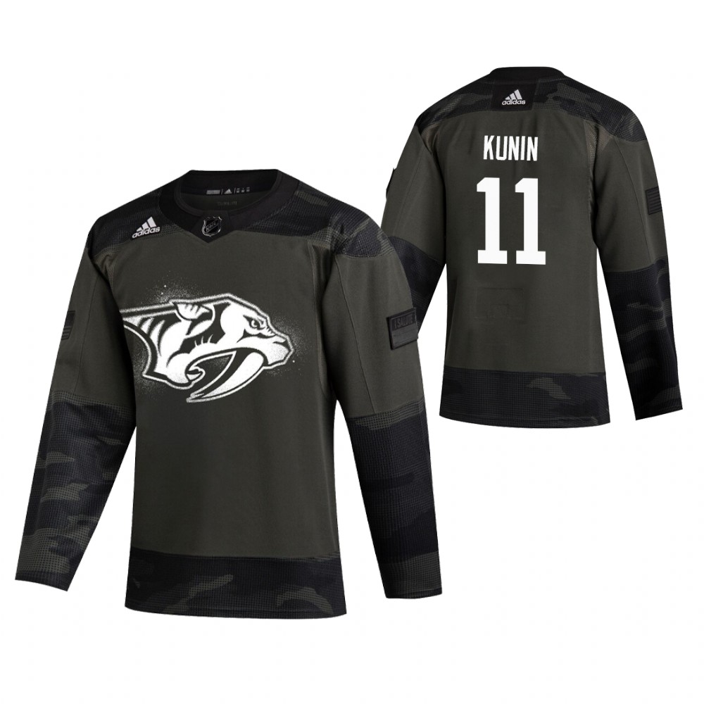 Nashville Predators Luke Kunin Camo 2020 Veterans Day Authentic Jersey