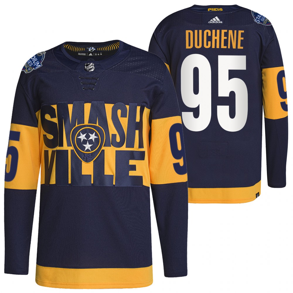 Nashville Predators Matt Duchene Navy 2022 Stadium Series Primegreen Authentic Jersey