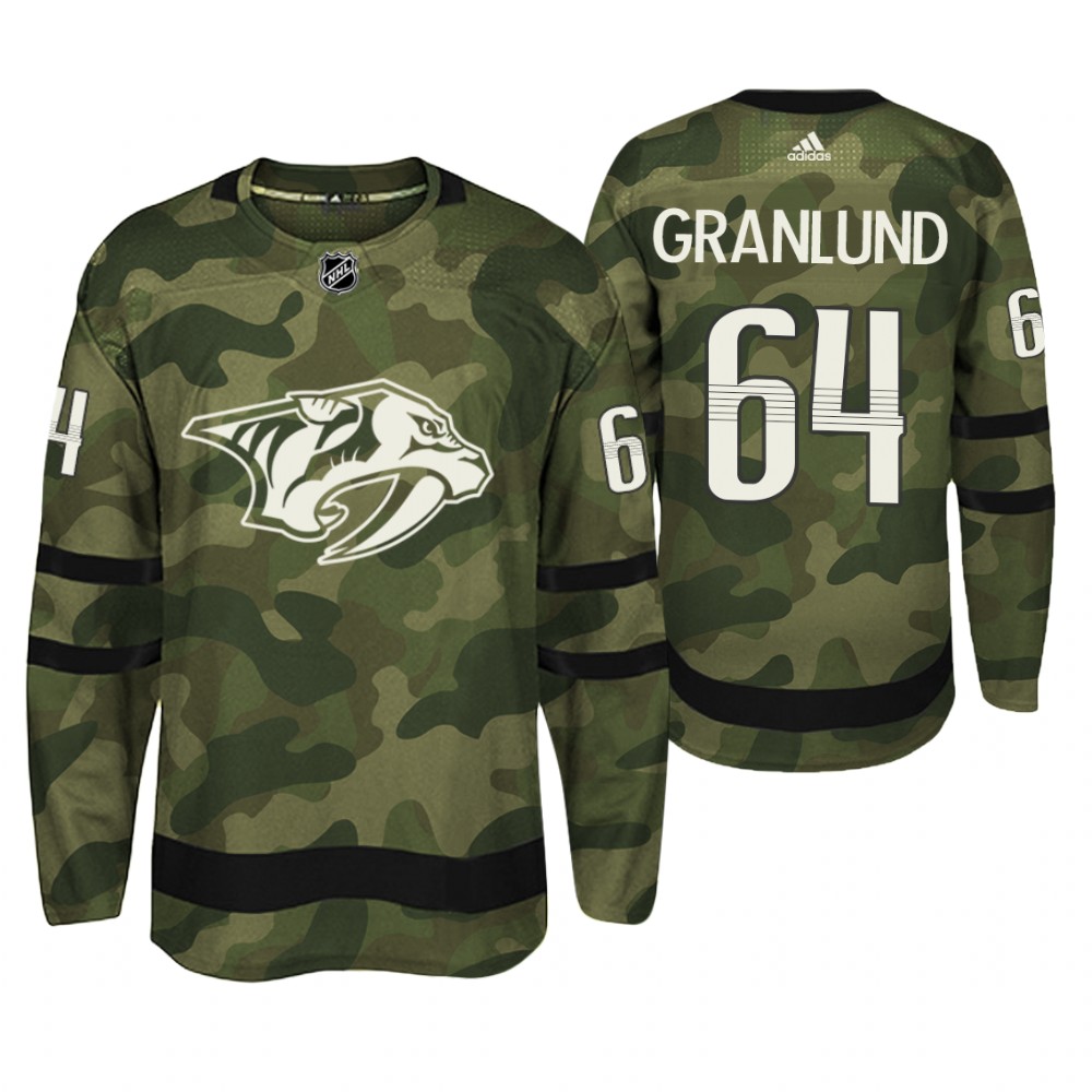 Nashville Predators Mikael Granlund Camo Armed Special Forces Player Jersey