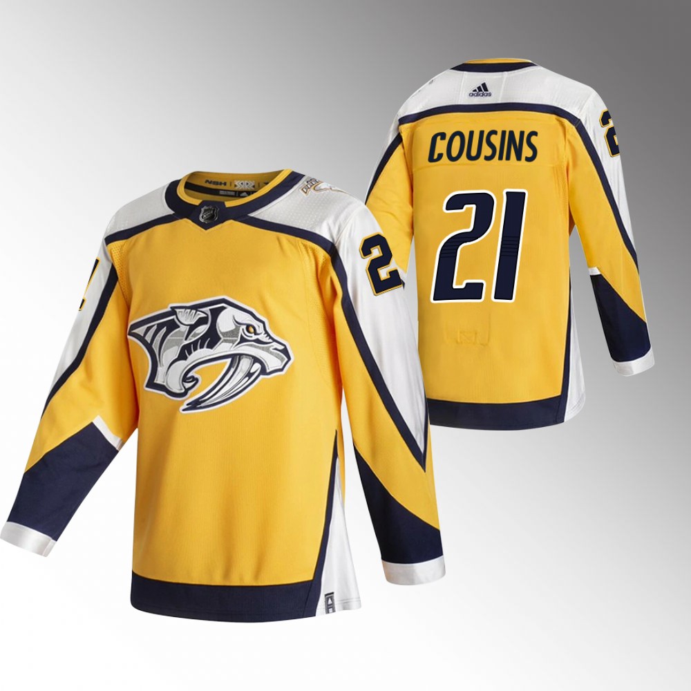 Nashville Predators Nick Cousins Gold Reverse Retro Authentic Jersey