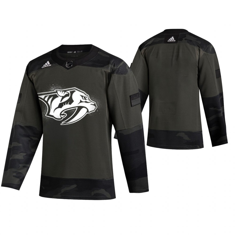 Nashville Predators hockey Camo 2019 Veterans Day Jersey