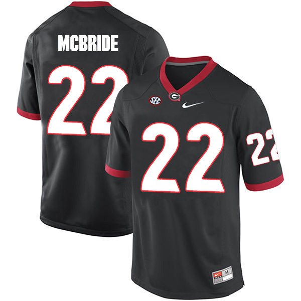 Nate McBride Georgia Bulldogs Men's Jersey - #22 NCAA Black Limited Home