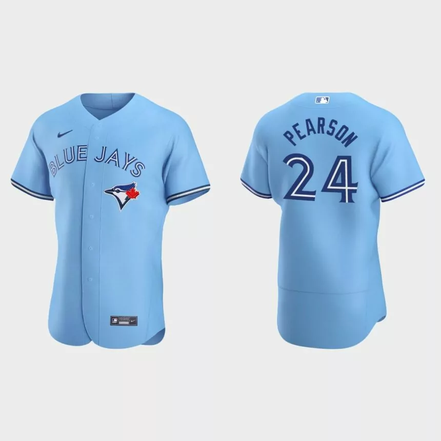Nate Pearson #24 Toronto Blue Jays Authentic Alternate Jersey – Powder Blue