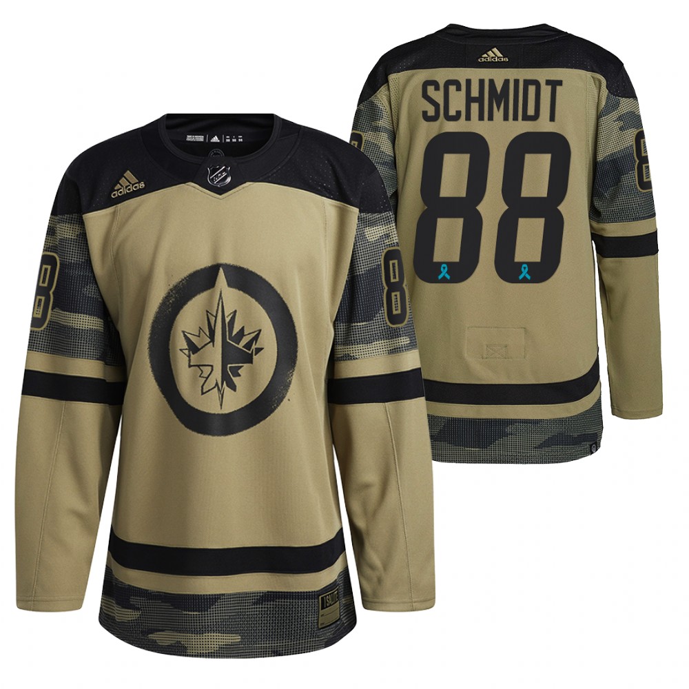 Nate Schmidt Jersey Winnipeg Jets Canadian Armed Force Camo 2021 CAF Night