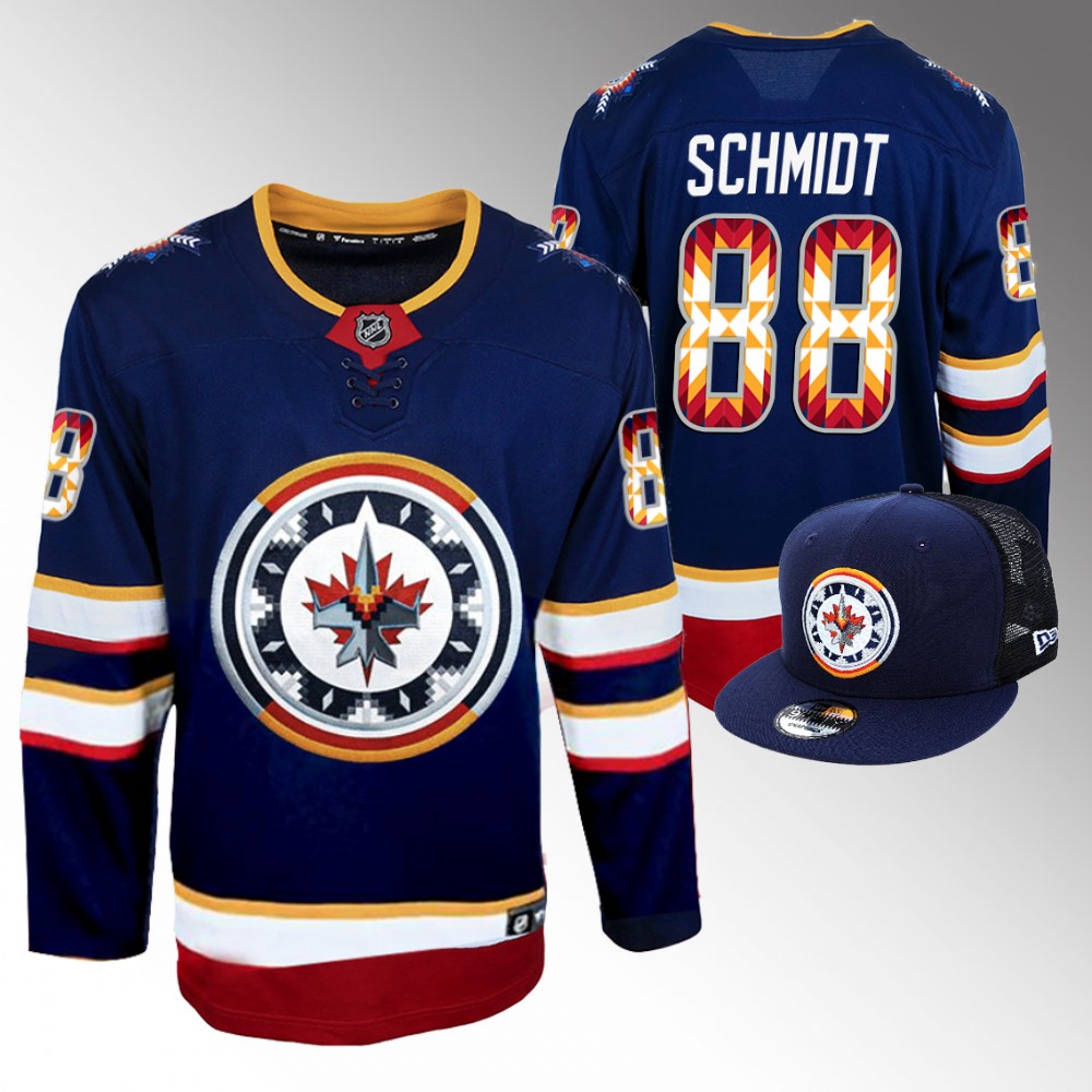 Nate Schmidt Jets WASAC Breakaway Jersey Navy Fashion