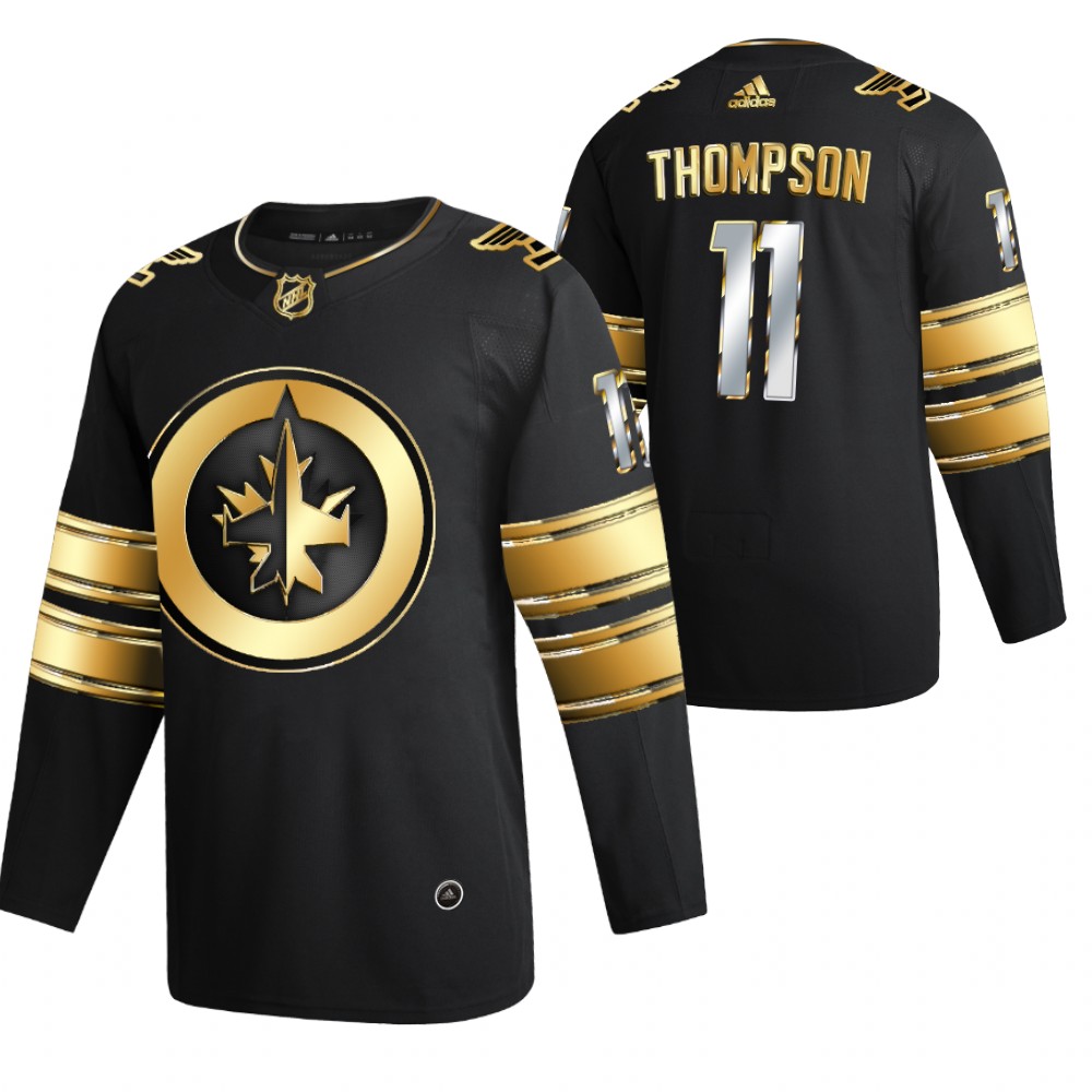Nate Thompson Winnipeg Jets Black 2021 Golden Edition Jersey Limited Authentic