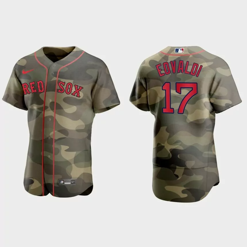 Nathan Eovaldi Boston Red Sox 2021 National Armed Forces Day Authentic Jersey – Camo