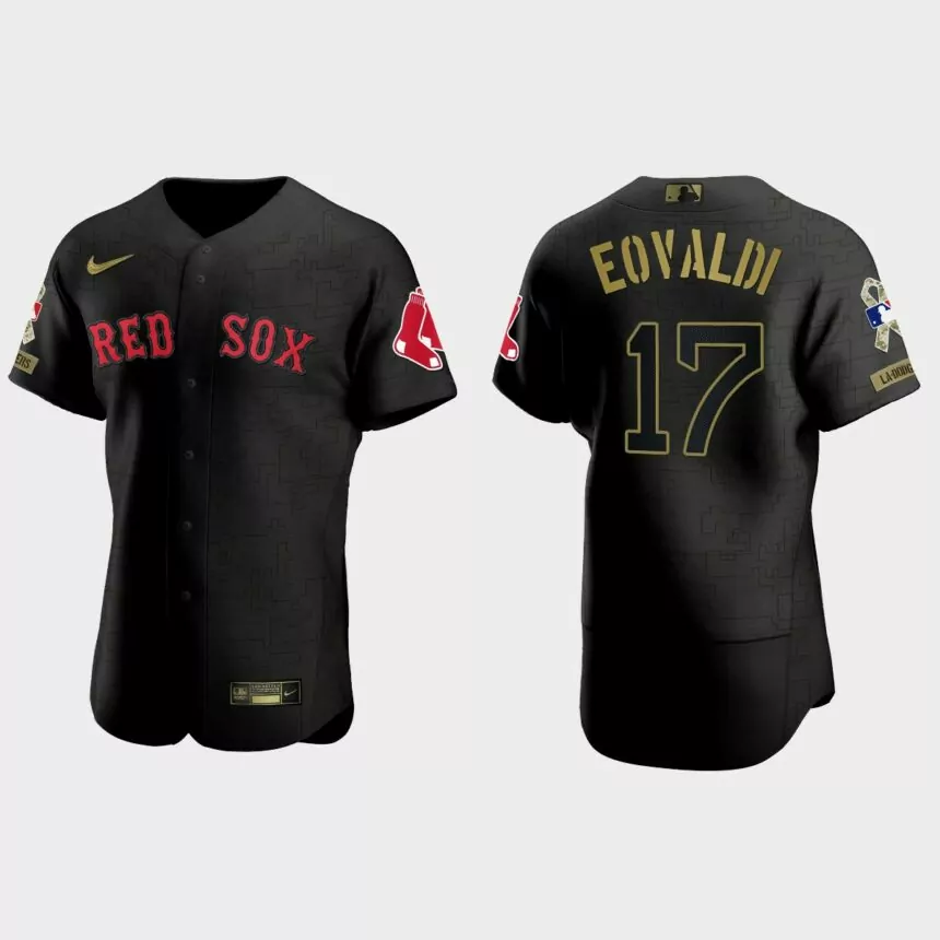 Nathan Eovaldi Boston Red Sox 2021 Salute to Service Jersey – All Black