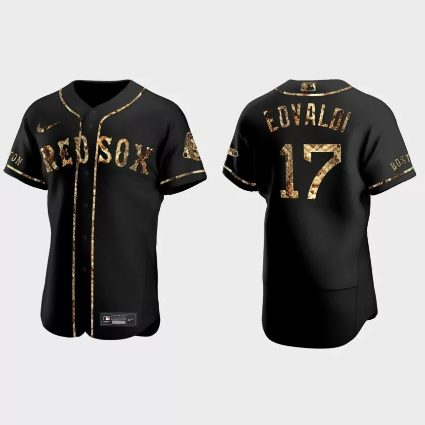 Nathan Eovaldi Boston Red Sox Python Skin Authentic Jersey – Black