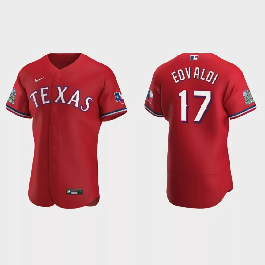 Nathan Eovaldi Texas Rangers Authentic Alternate Jersey – Scarlet