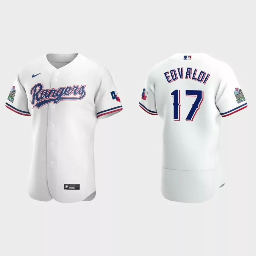 Nathan Eovaldi Texas Rangers Authentic Home Jersey – White