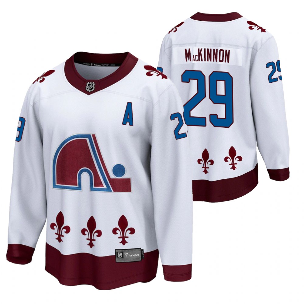 Nathan MacKinnon Colorado Avalanche 2021 Reverse Retro White Men's Jersey Special Edition