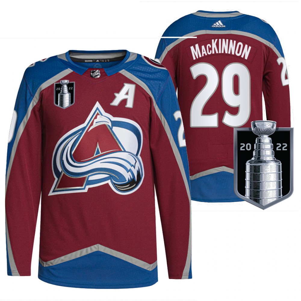Nathan MacKinnon Colorado Avalanche Burgundy 2022 Stanley Cup Playoffs Authentic Pro Jersey