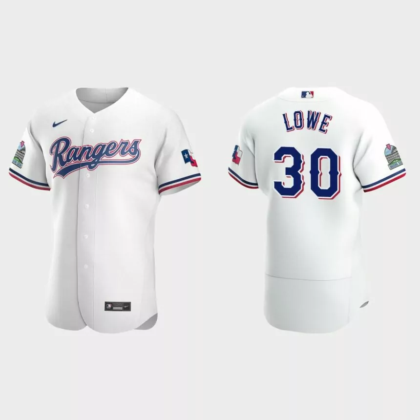 Nathaniel Lowe Texas Rangers Authentic Home Jersey – White