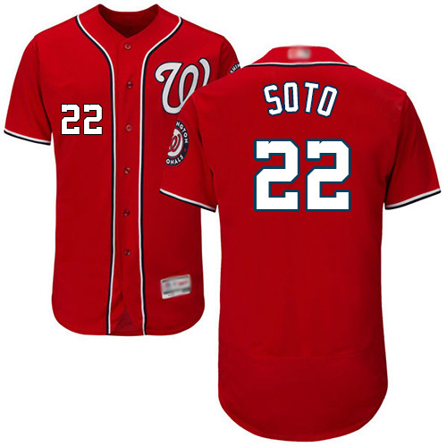 Nationals #22 Juan Soto Red Flexbase Authentic Collection Stitched Baseball Jersey