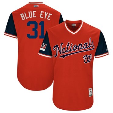 Nationals #31 Max Scherzer Red Blue Eye Players Weekend Authentic Stitched MLB Jersey
