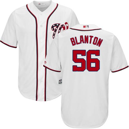 Nationals #56 Joe Blanton White Cool Base Stitched Youth MLB Jersey