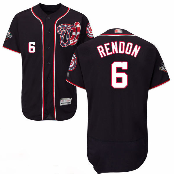 Nationals #6 Anthony Rendon Navy Blue Flexbase Authentic Collection 2019 World Series Bound Stitched Baseball Jersey