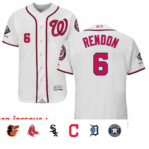 Nationals #6 Anthony Rendon White Flexbase Authentic Collection 2019 World Series Champions Stitched Baseball Jersey
