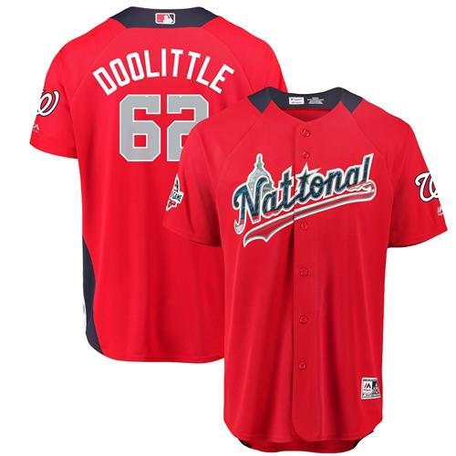 Nationals #62 Sean Doolittle Red 2018 All-Star National League Stitched Baseball Jersey