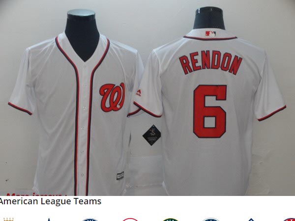 Nationals 6 Anthony Rendon White Cool Base Jersey