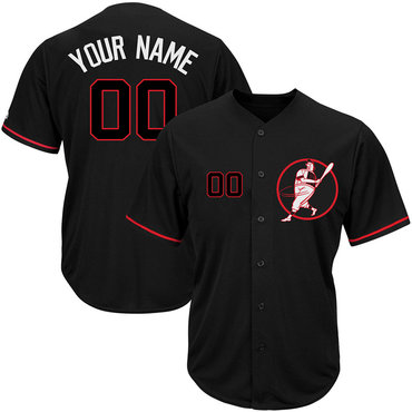 Nationals Black Men's Customized New Design Jersey