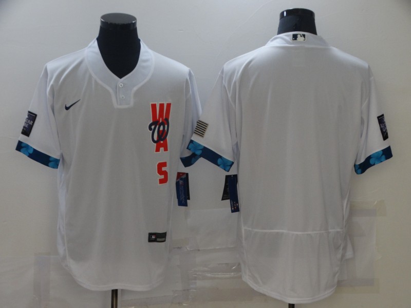 Nationals Blank White Nike 2021 MLB All-Star Flexbase Jersey